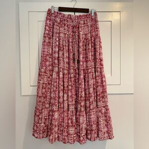 Pinch Tiered Maxi Skirt